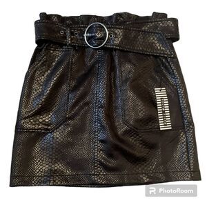 NWT Haute Monde faux leather skirt